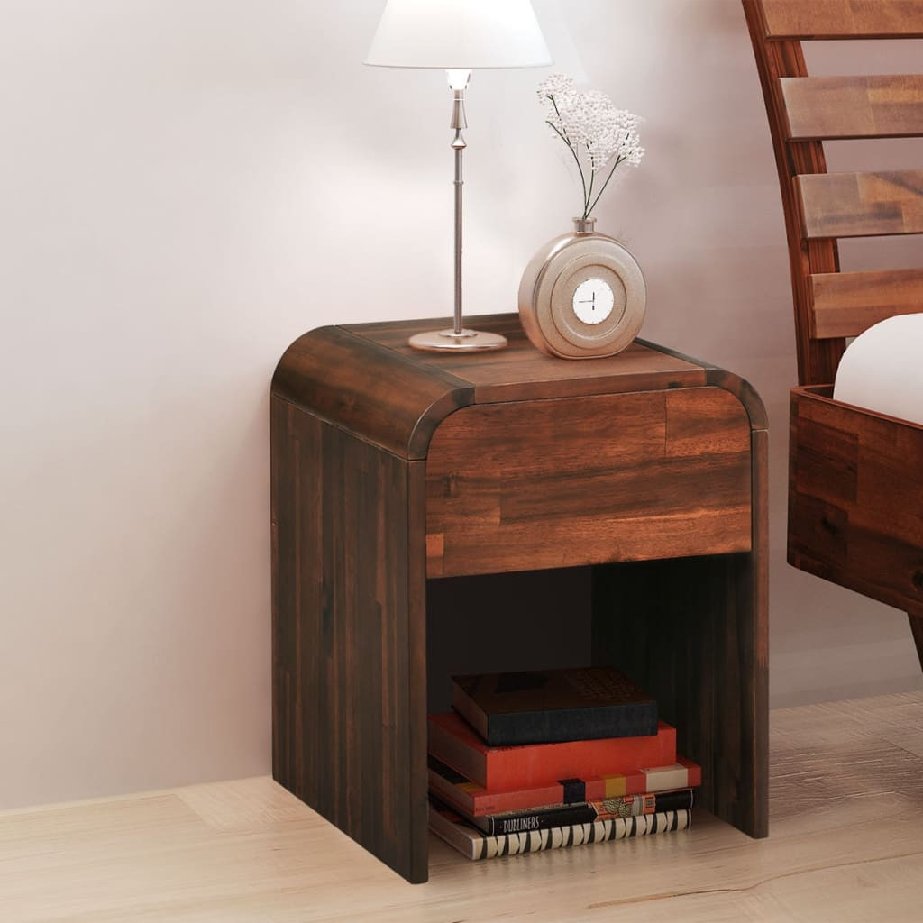 vidaXL Nachttisch 41,5×42×52 cm Massivholz Akazie