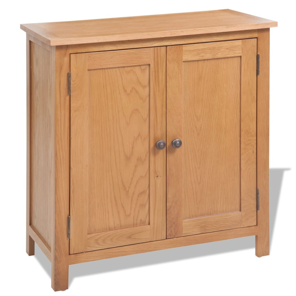 vidaXL Sideboard 70x35x75 cm Massivholz Eiche