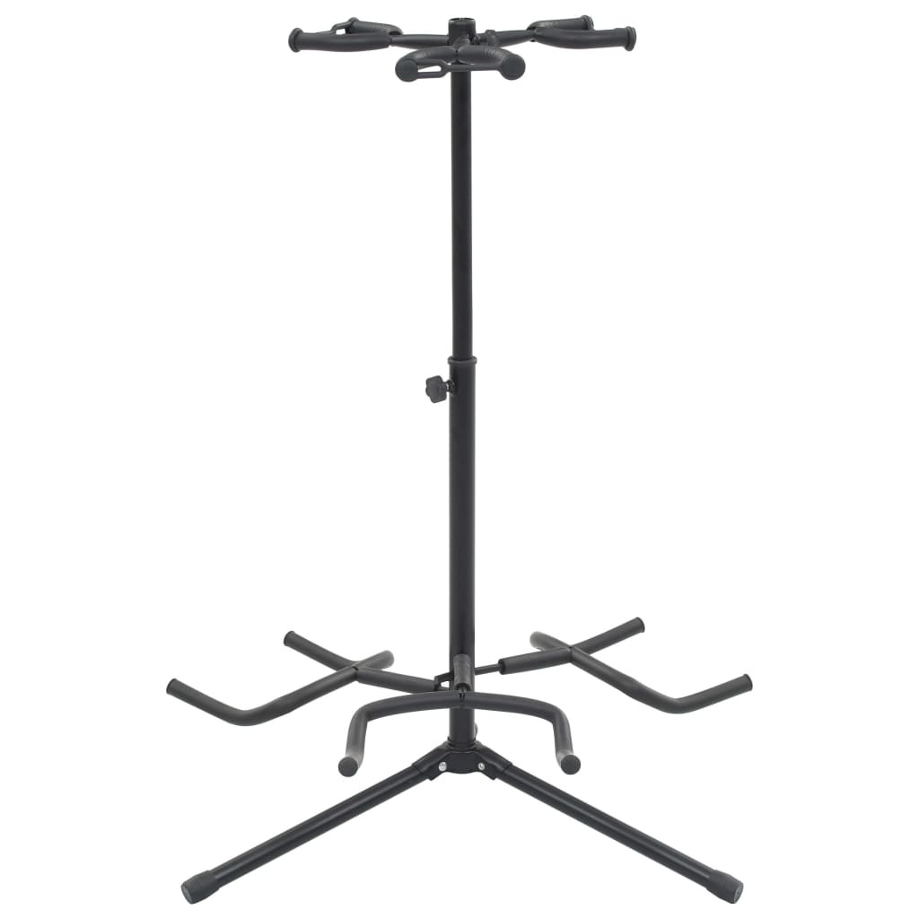 vidaXL Gitarrenständer Schwarz Stahl
