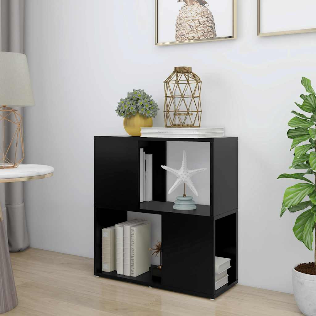 vidaXL Bücherregal Schwarz 60x24x63 cm Holzwerkstoff