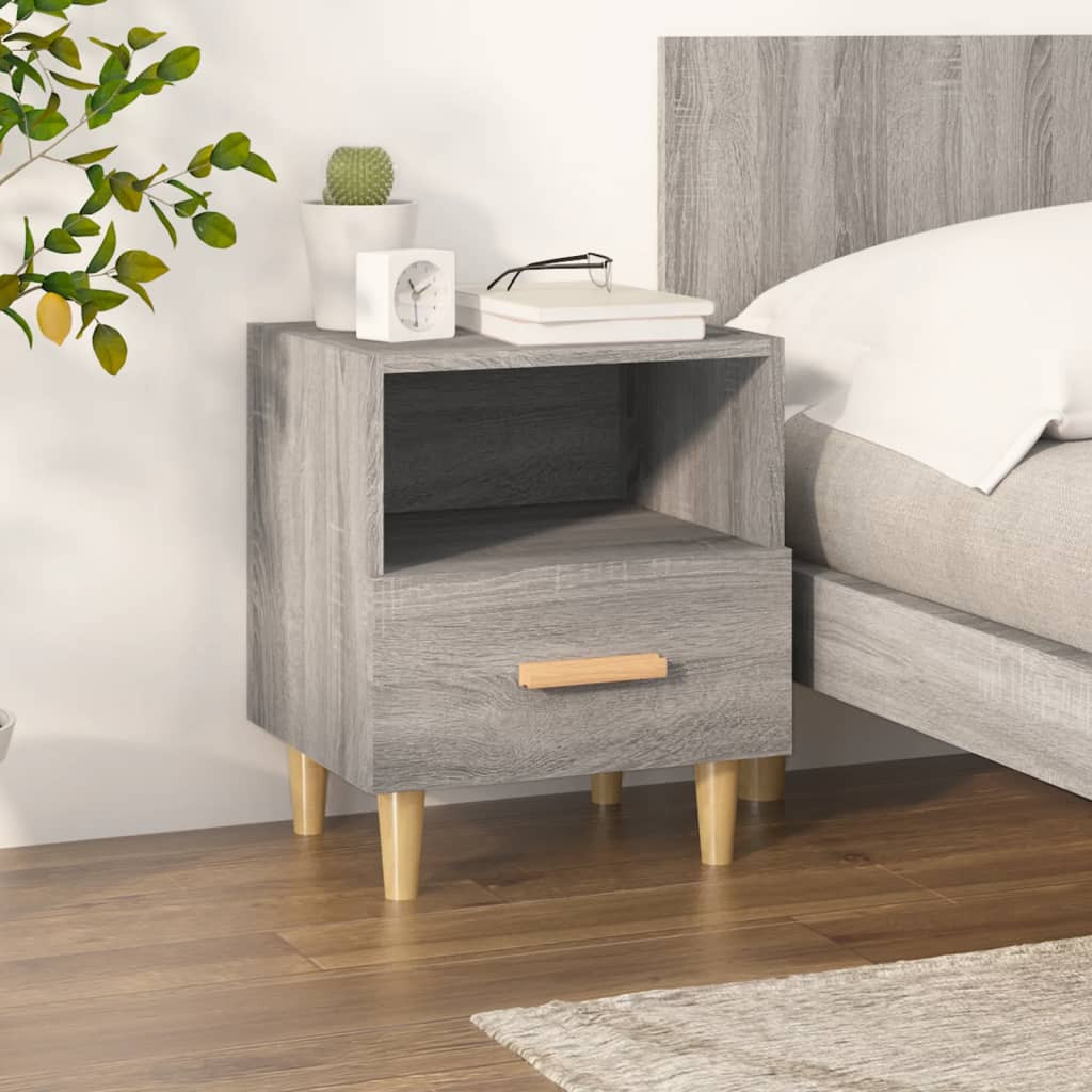 vidaXL Nachttisch Grau Sonoma 40x35x47 cm