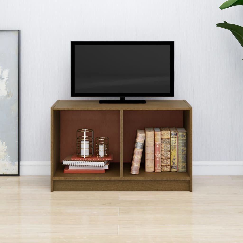 vidaXL TV-Schrank Honigbraun 70x33x42 cm Massivholz Kiefer