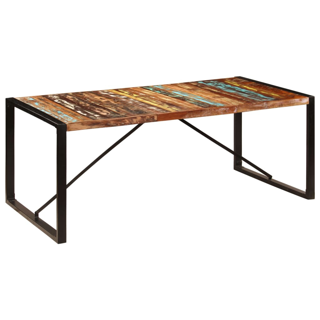 vidaXL Esstisch 200x100x75 cm Altholz Massiv