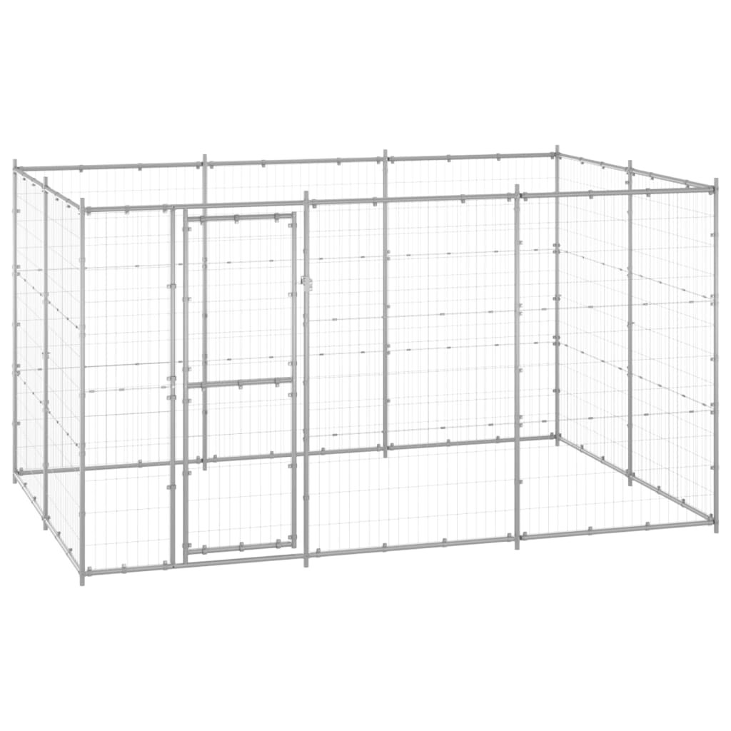 vidaXL Outdoor-Hundezwinger Verzinkter Stahl 7,26 m²