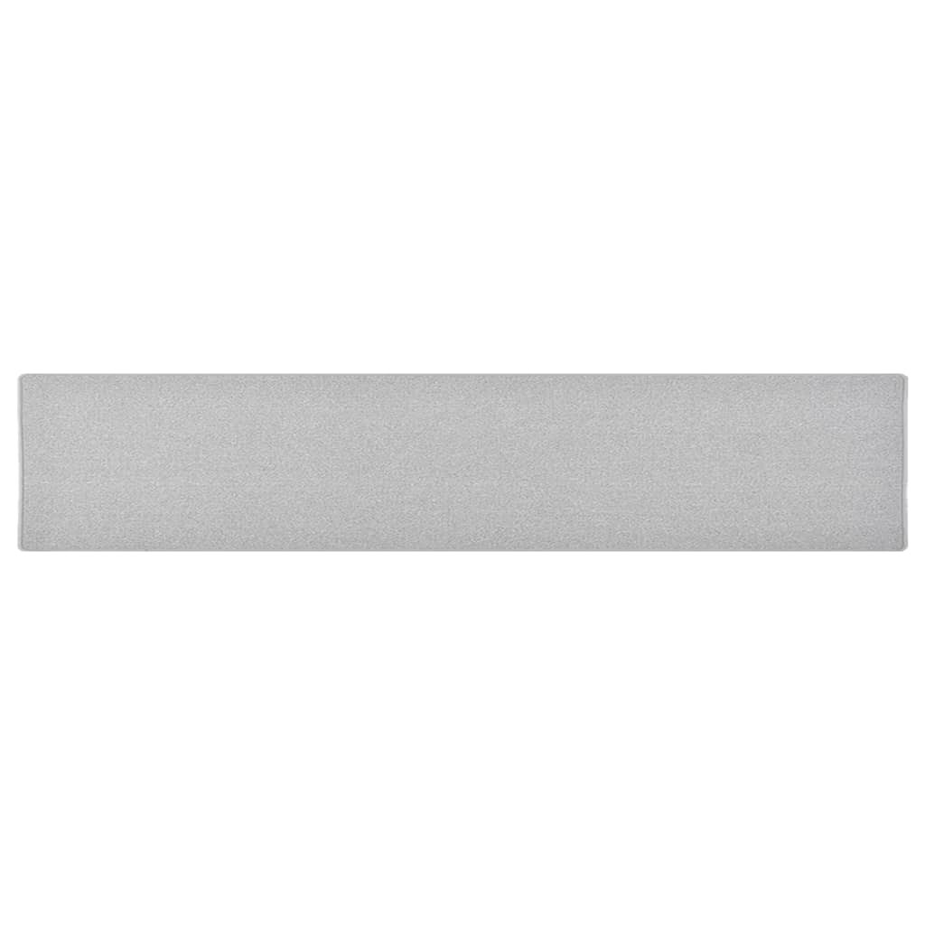 vidaXL Teppichläufer Hellgrau 80x400 cm