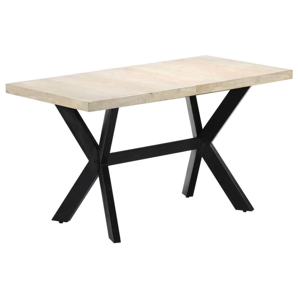 vidaXL Esstisch 140x70x75 cm Massivholz Mango Gebleicht