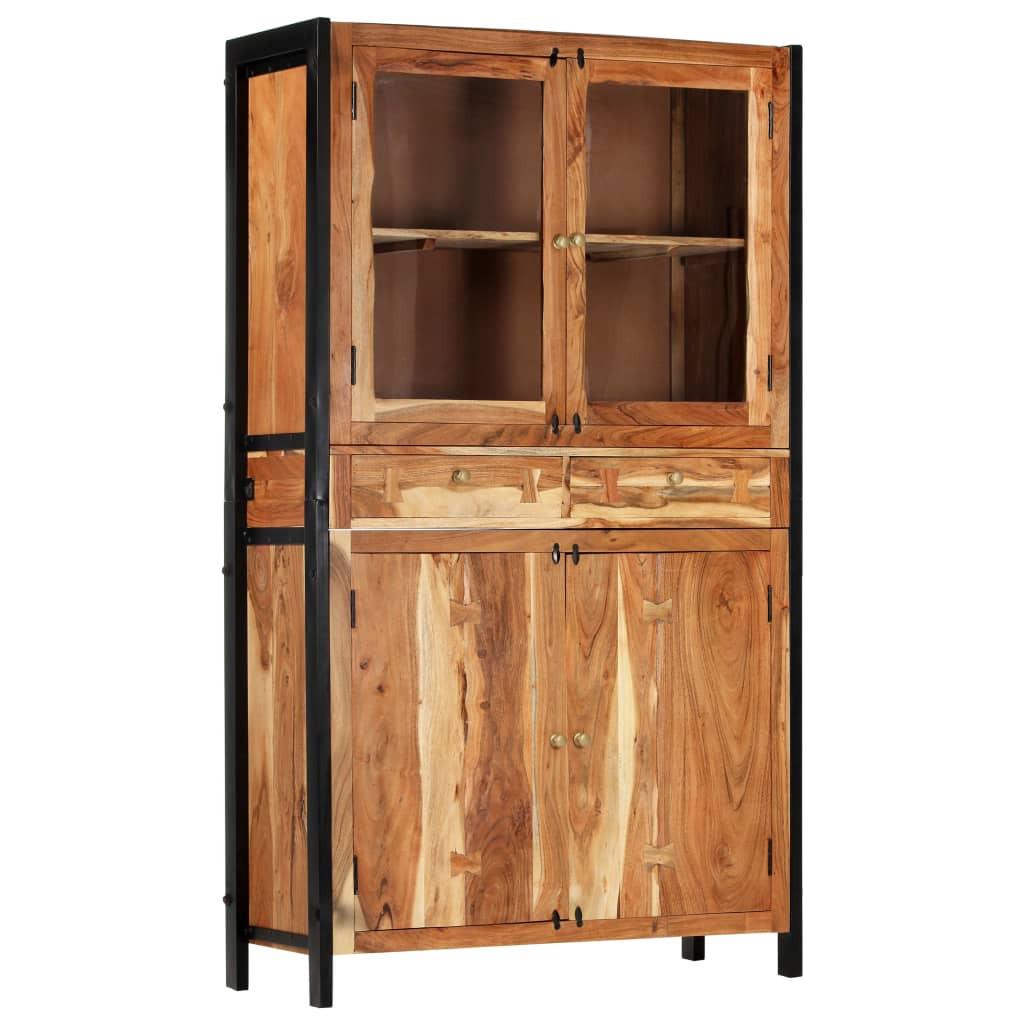 vidaXL Highboard 100 x 40 x 175 cm Massivholz Akazie