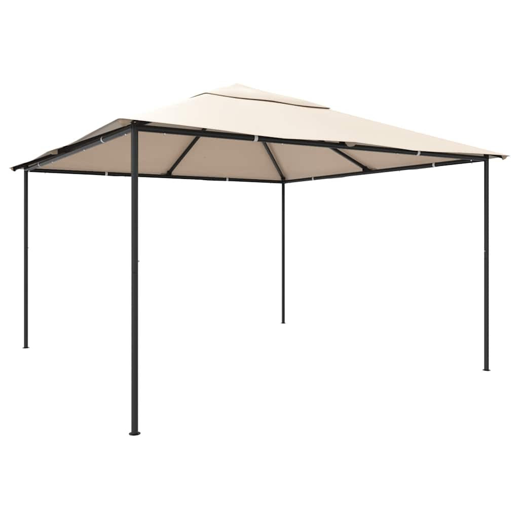 vidaXL Pavilion Partyzelt Überdachung 4x4 m Stahl Beige