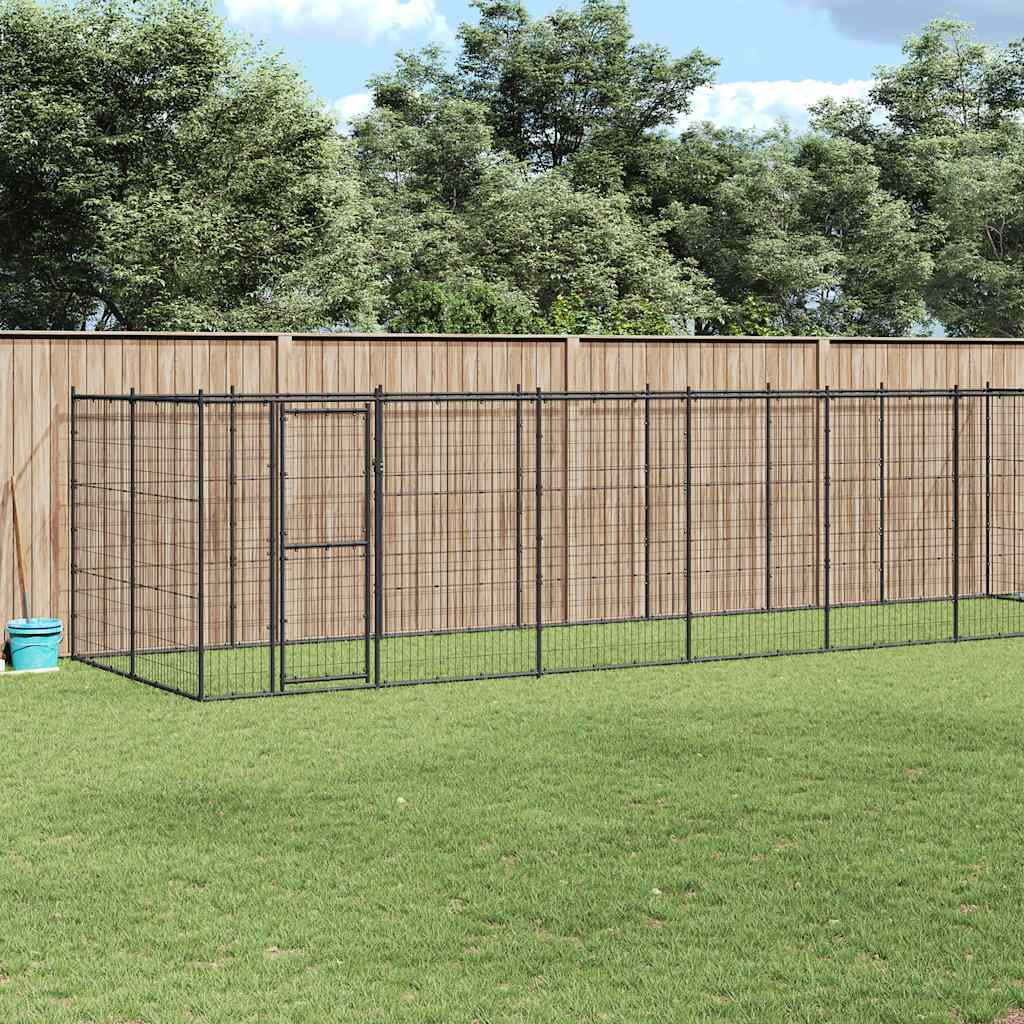 vidaXL Outdoor-Hundezwinger Stahl 21,78 m²