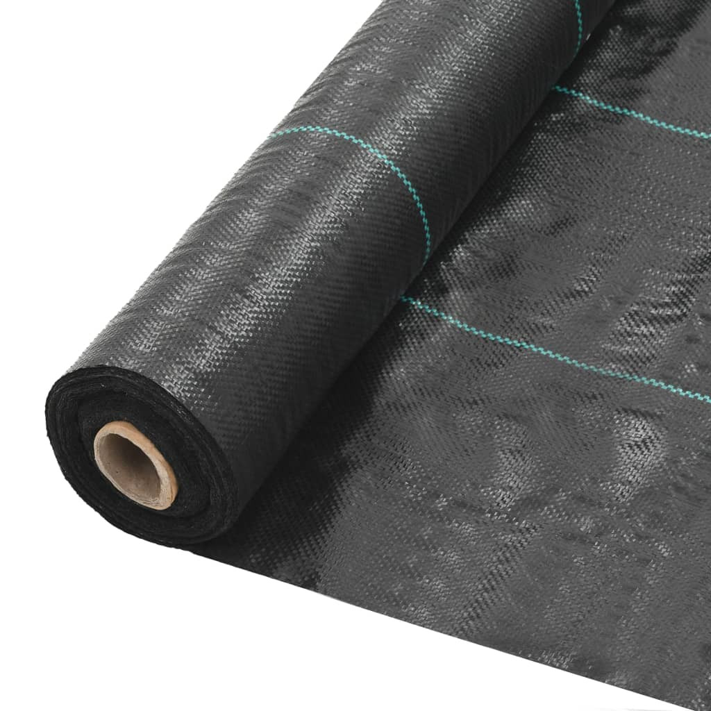 vidaXL Unkraut- und Wurzelschutzfolie PP 2 x 50 m Schwarz