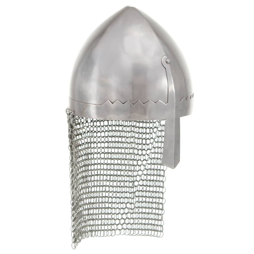 vidaXL Ritterhelm Antik Replik LARP Silbern Stahl