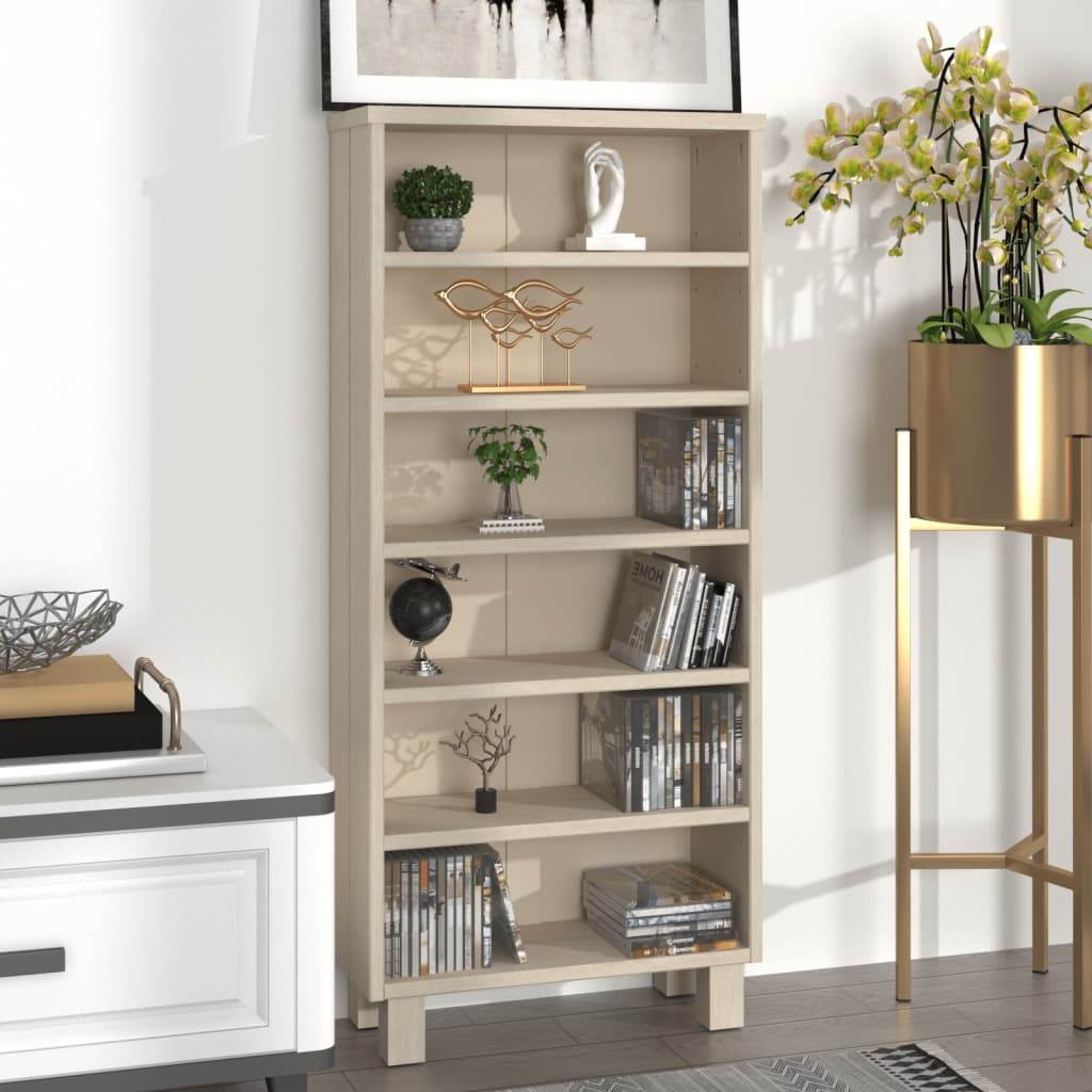 vidaXL CD-Schrank HAMAR Honigbraun 45x18x100 cm Massivholz Kiefer
