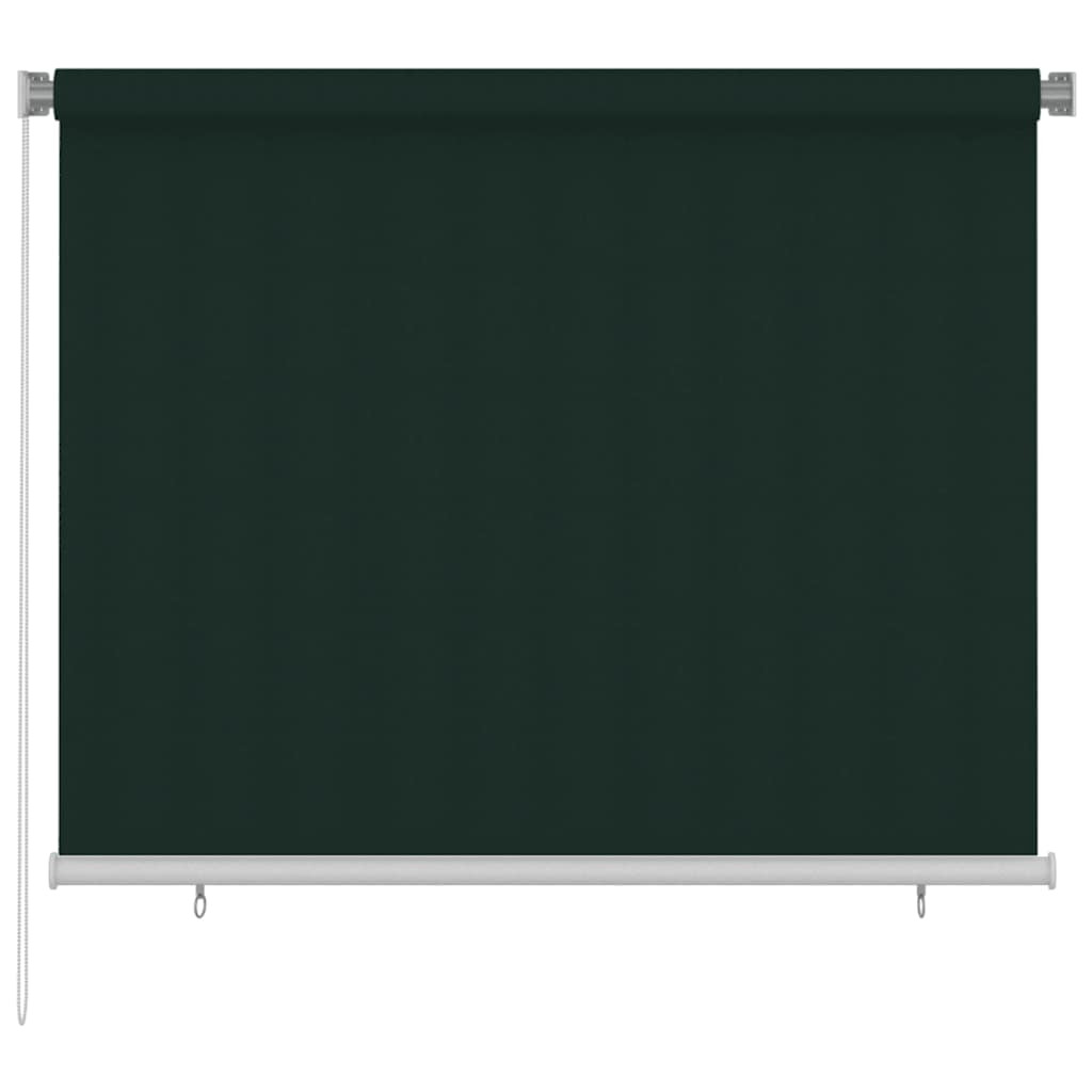 vidaXL Außenrollo 185 (B) x 140 (H) cm Dunkelgrün HDPE