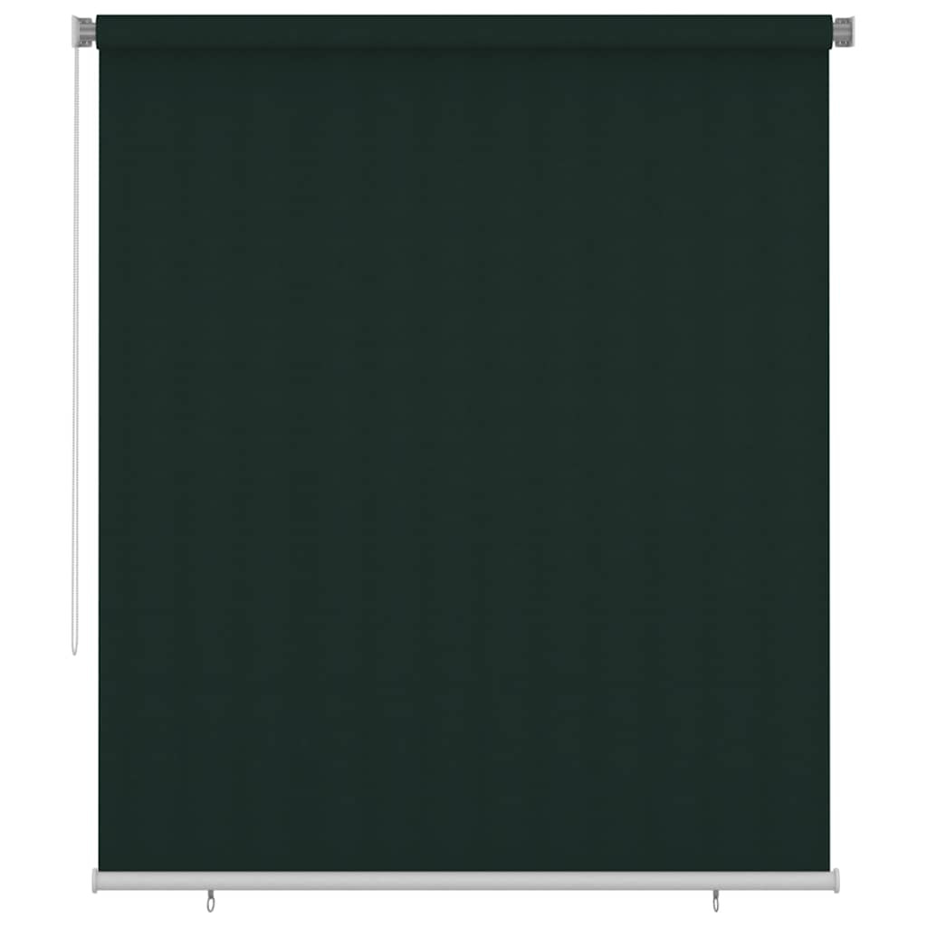 vidaXL Außenrollo 205 (B) x 230 (H) cm Dunkelgrün HDPE