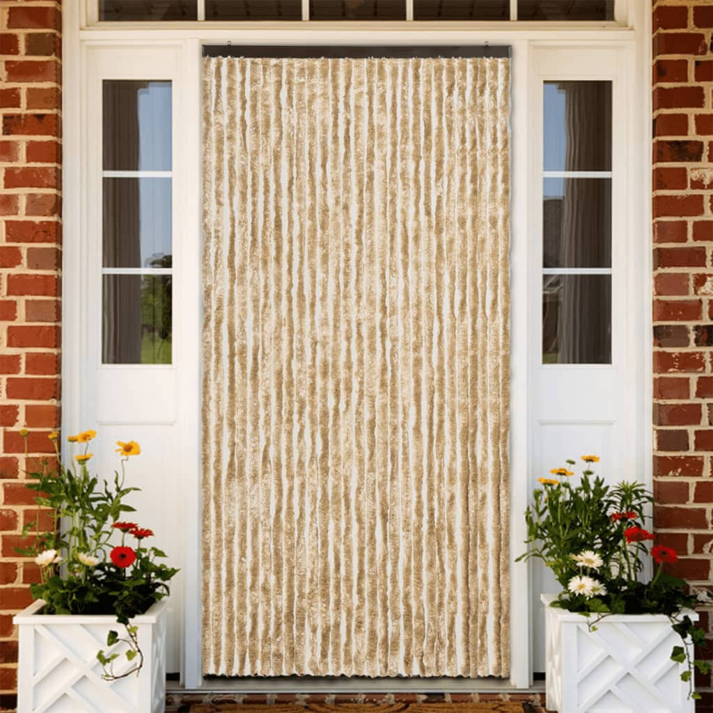 vidaXL Insektenschutz-Vorhang Beige 118x220 cm Chenille