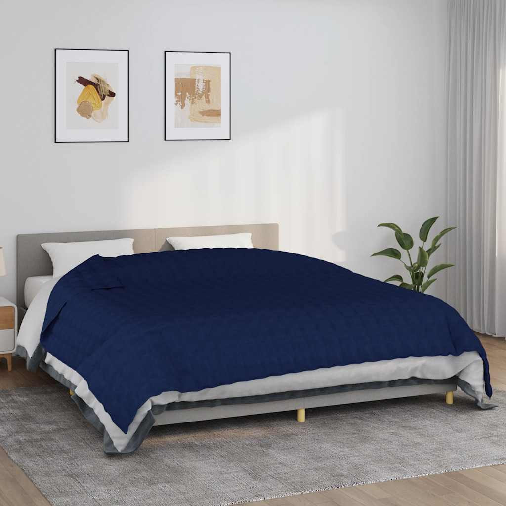 vidaXL Gewichtsdecke Blau 220x260 cm 15 kg Stoff