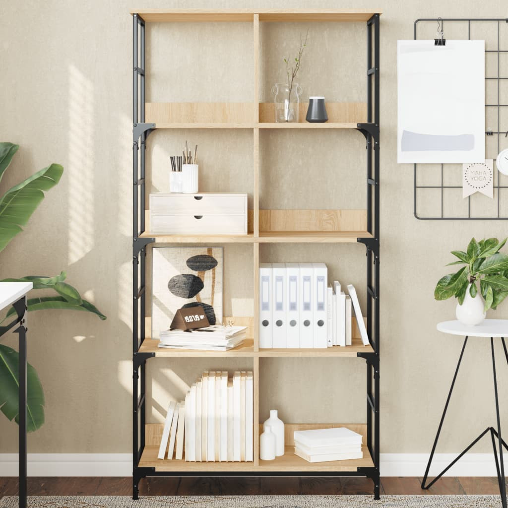 vidaXL Bücherregal Sonoma-Eiche 78,5x33x153 cm Holzwerkstoff