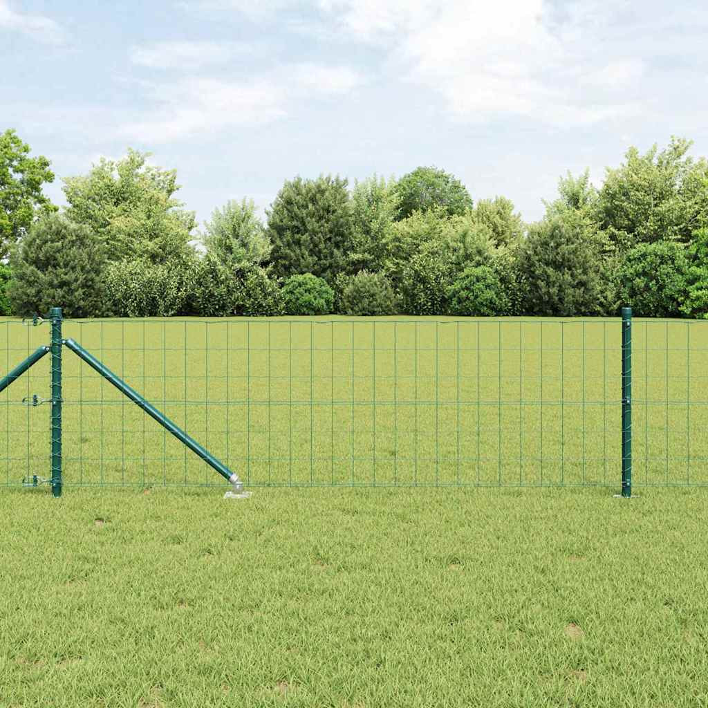 vidaXL Euro-Zaun mit Stacheln 10 x 0,4 m PVC-beschichteter Stahl Grün