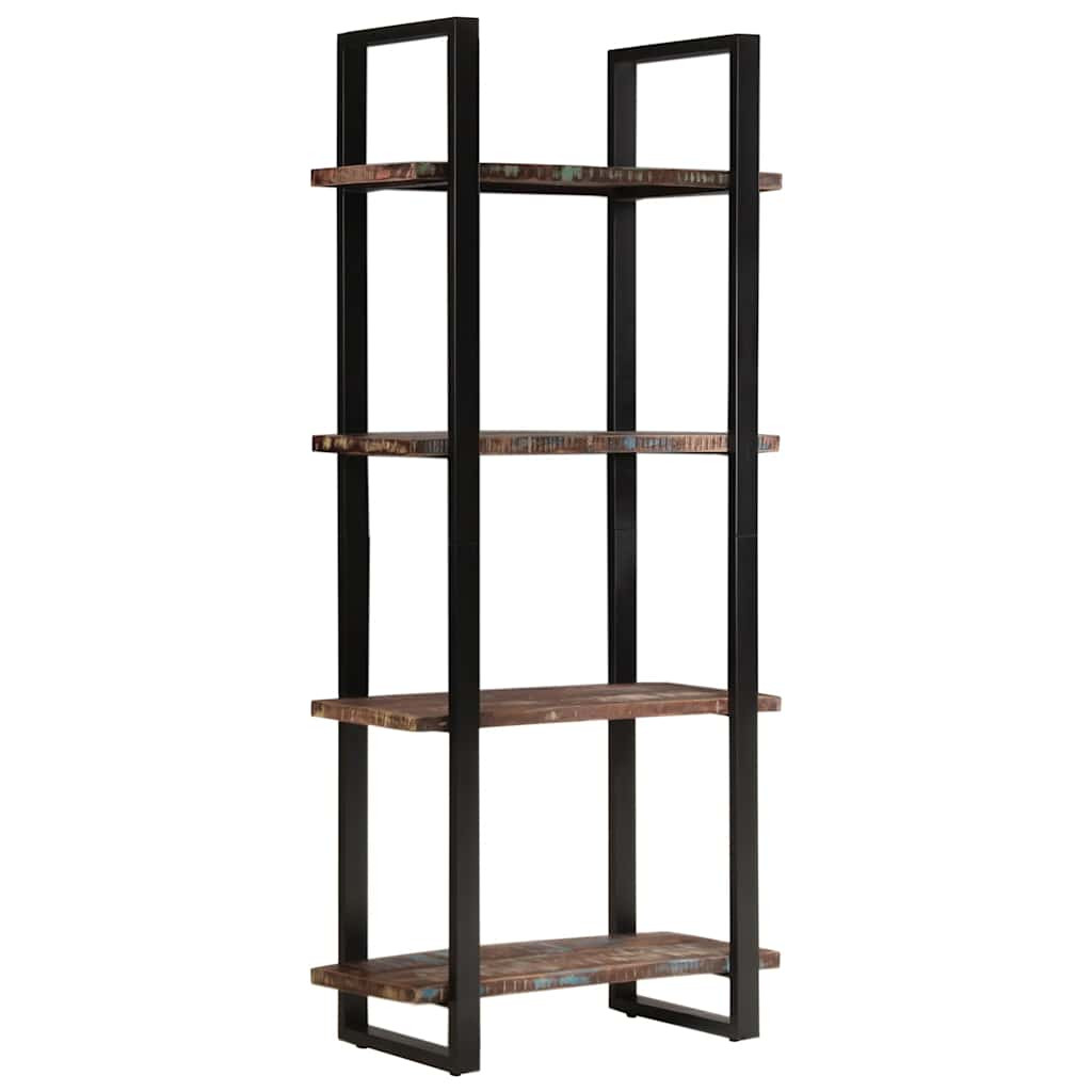 vidaXL Bücherregal mit 4 Böden 80x40x180 cm Altholz Massiv