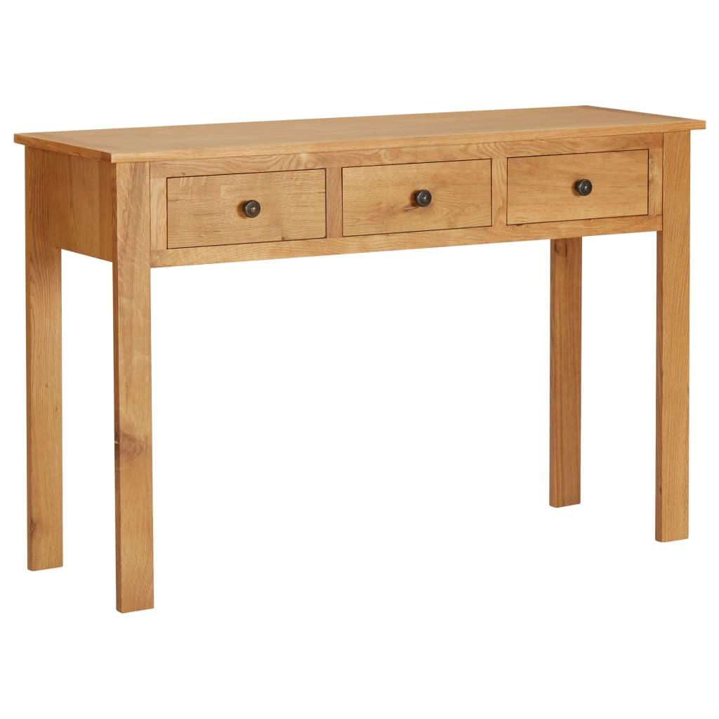 vidaXL Schminktisch 110x40x75 cm Massivholz Eiche
