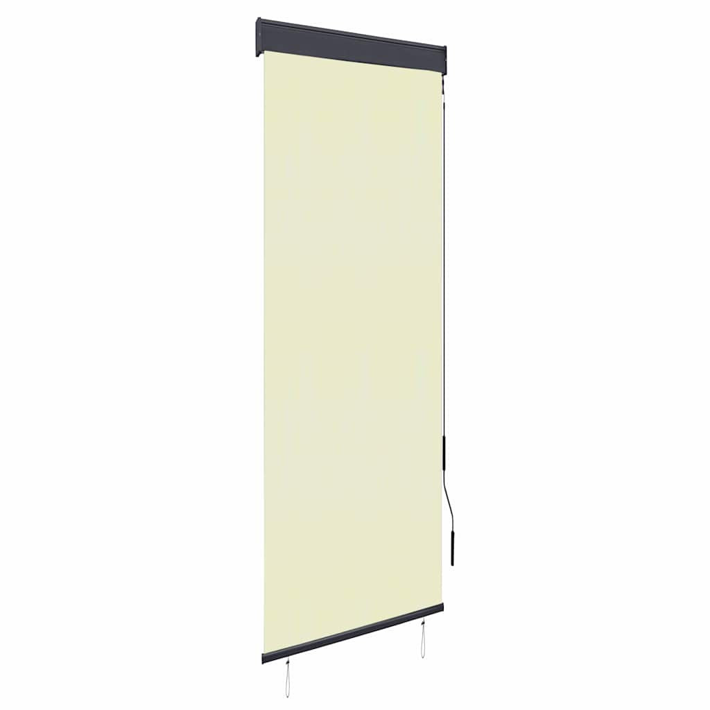 vidaXL Außenrollo 60 x 250 cm Cremeweiß