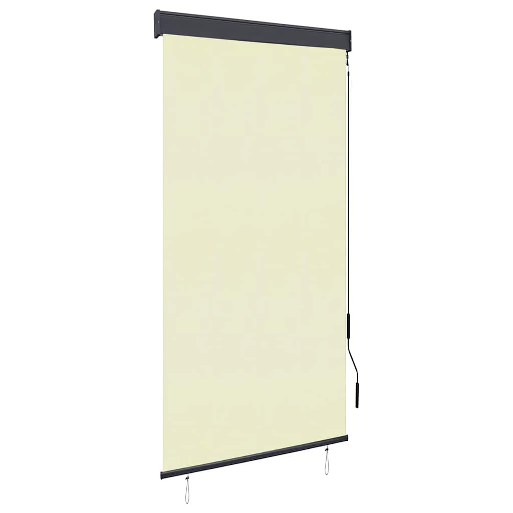 vidaXL Außenrollo 80 x 250 cm Cremeweiß