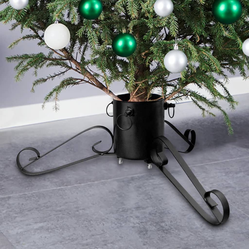 vidaXL Christbaumständer Schwarz 58x58x21 cm