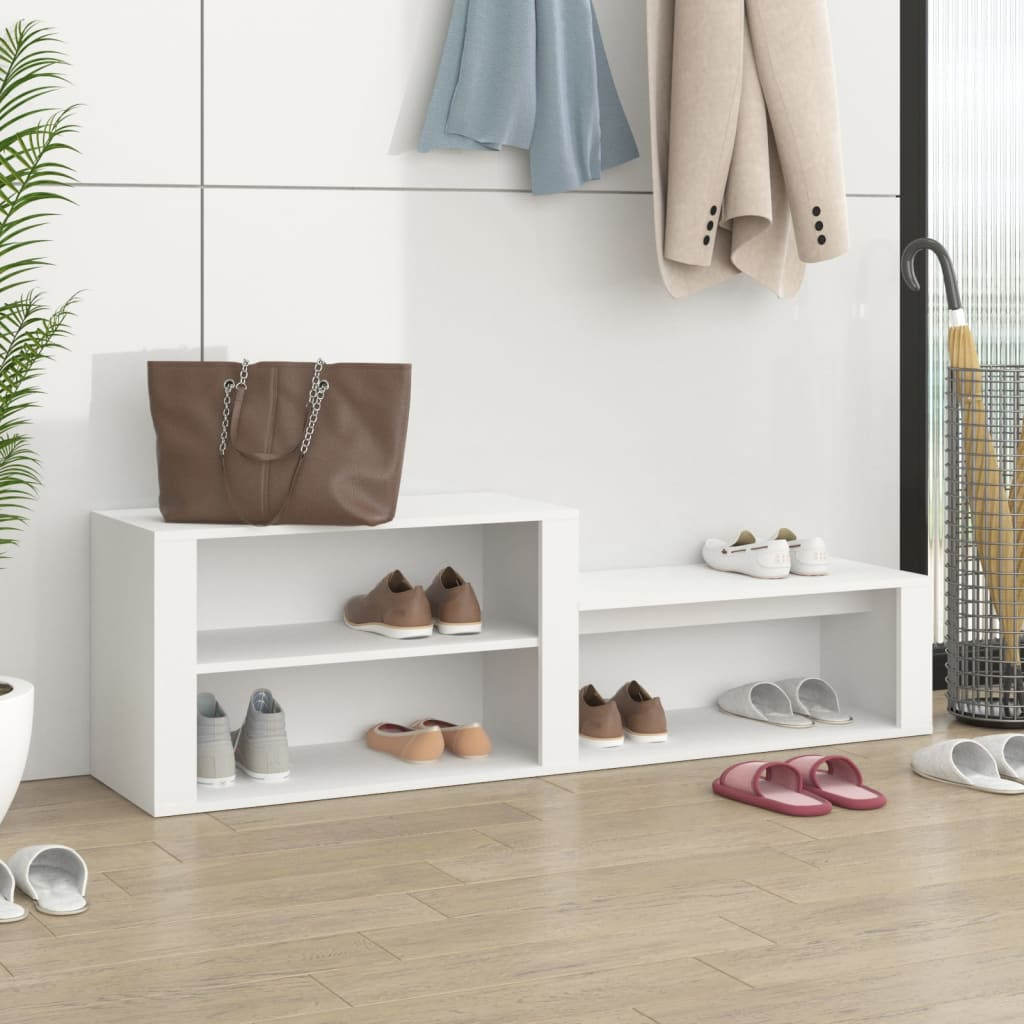 vidaXL Schuhschrank Weiß 150x35x45 cm Holzwerkstoff
