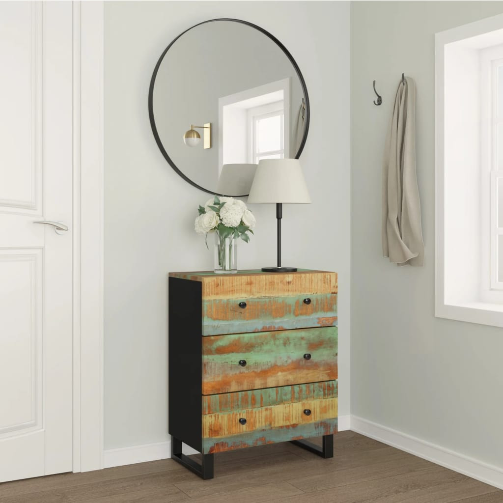 vidaXL Sideboard 60x33x75 cm Altholz Massiv