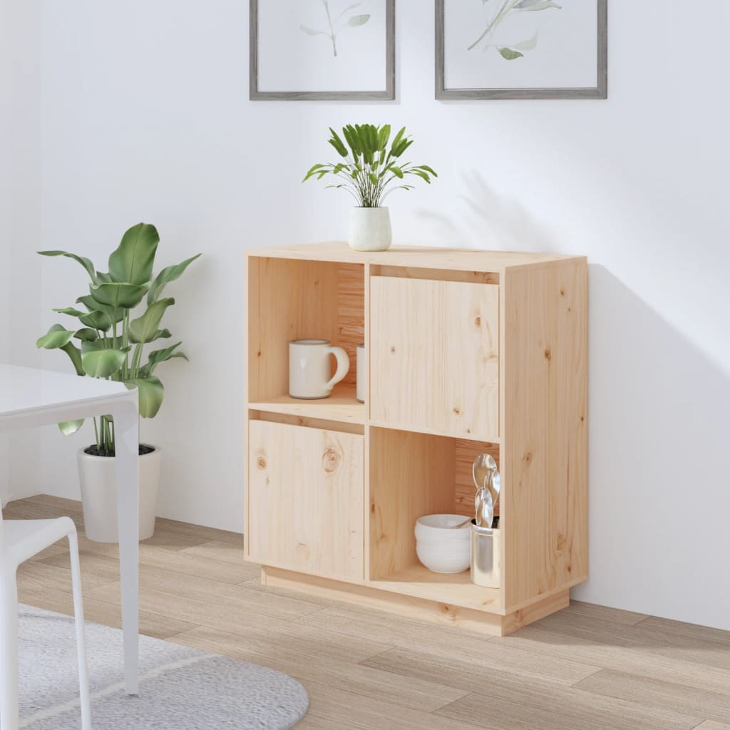 vidaXL Sideboard 74x35x80 cm Massivholz Kiefer
