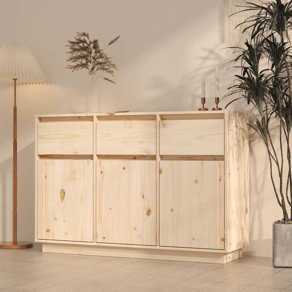 vidaXL Sideboard 111x36x75 cm Massivholz Kiefer