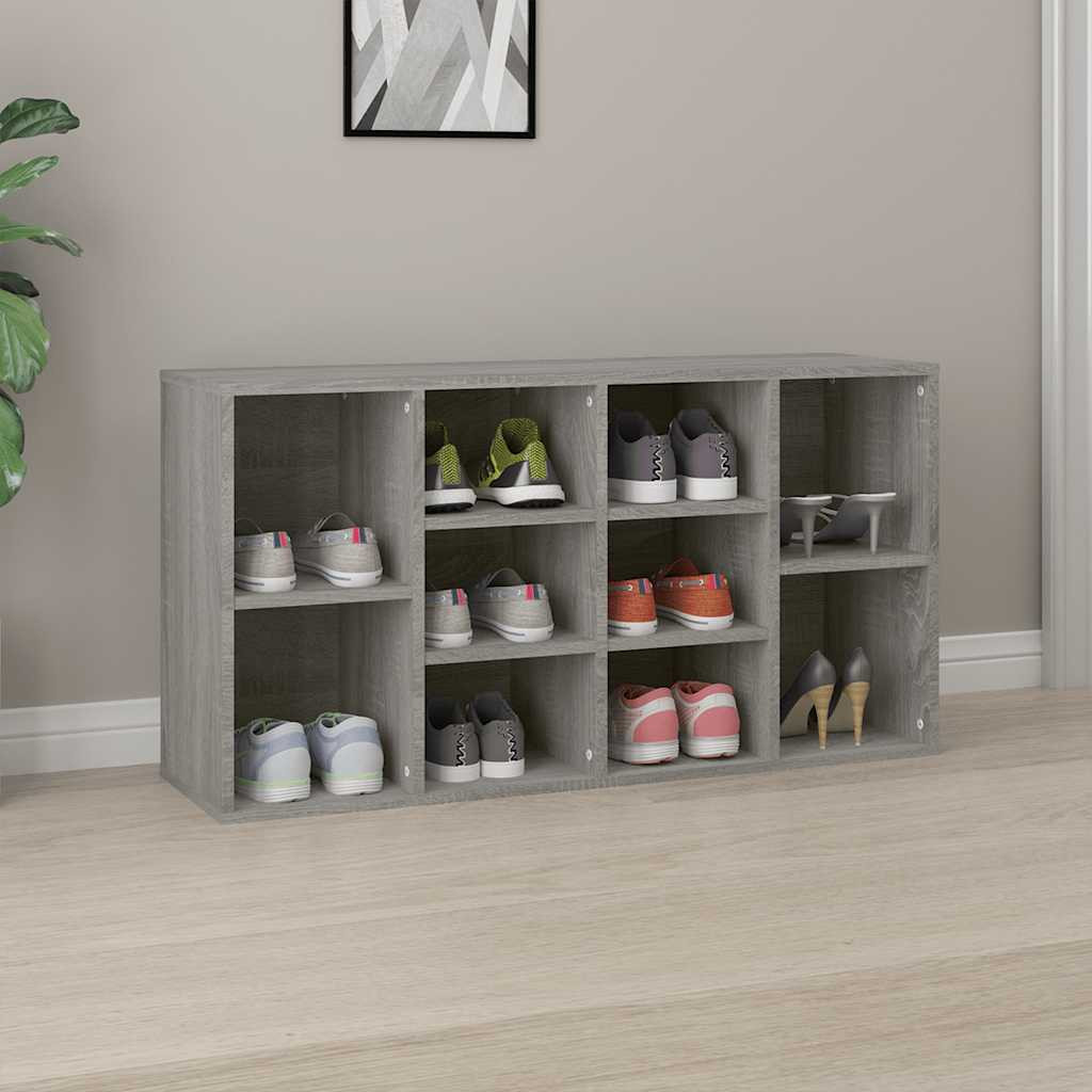 vidaXL Schuhbank Grau Sonoma 103x30x55 cm Holzwerkstoff