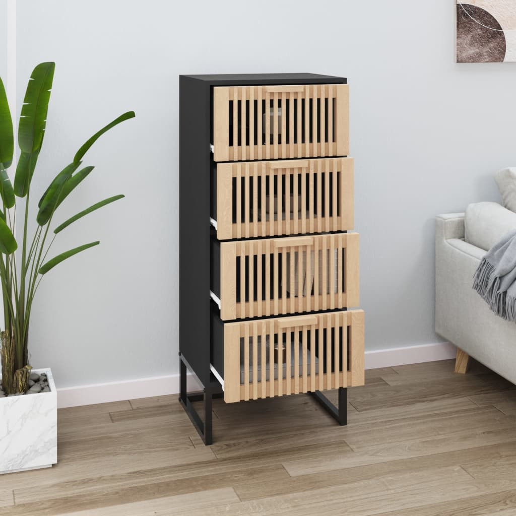vidaXL Highboard Schwarz 40x30x95 cm Holzwerkstoff