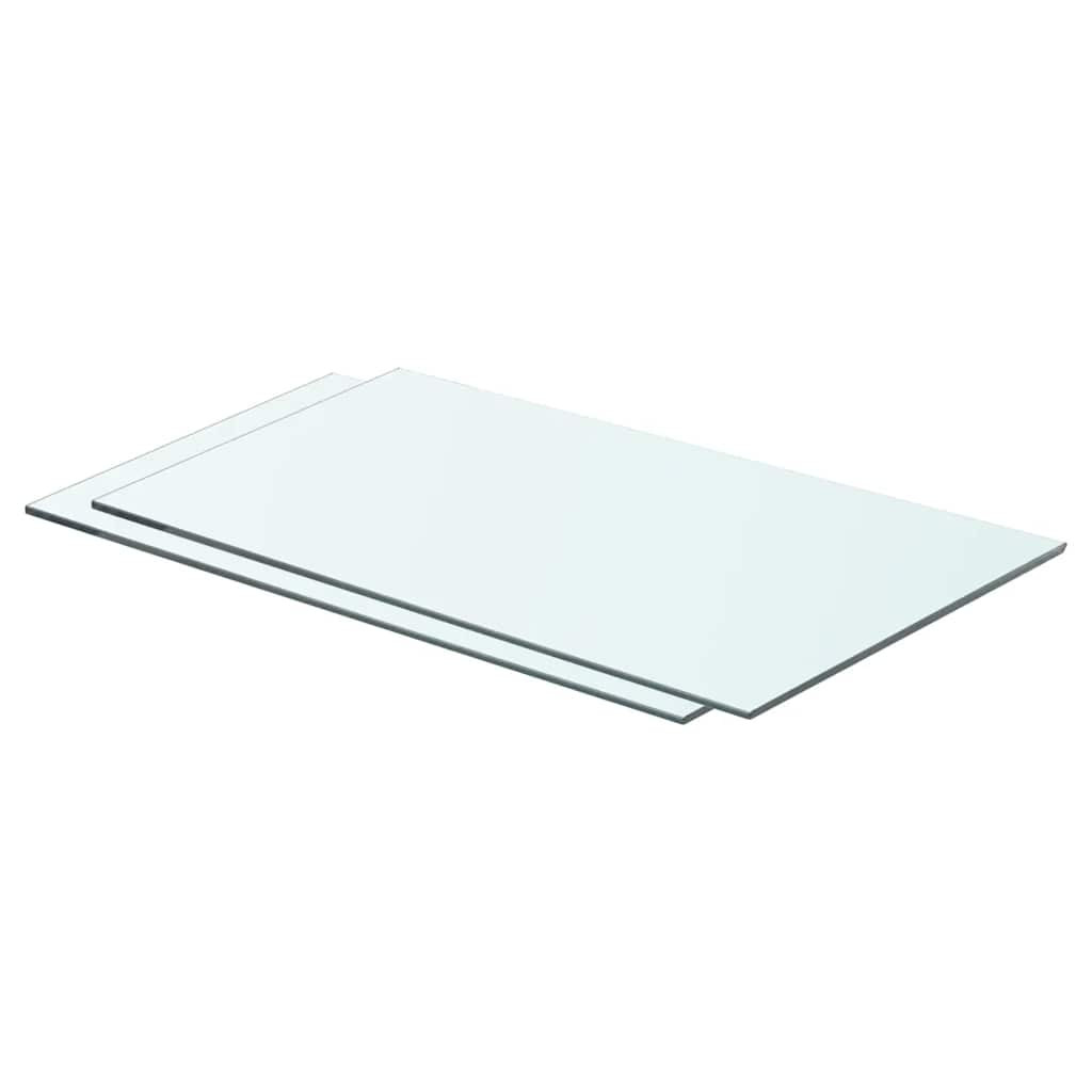 vidaXL Regalböden 2 Stk. Glas Transparent 60 x 30 cm