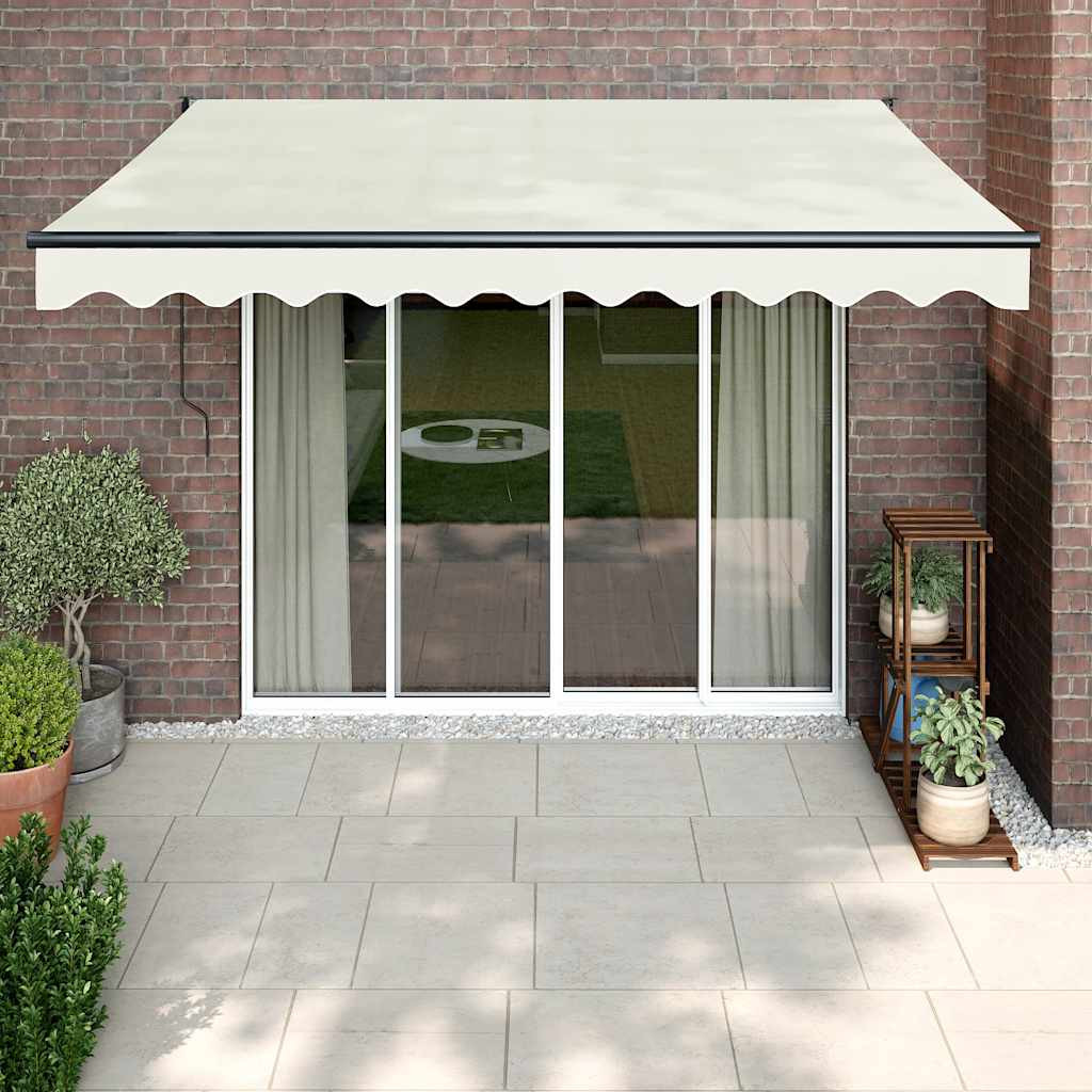vidaXL Elektrische Markise mit Kurbel Creme 3,5x2,5 m