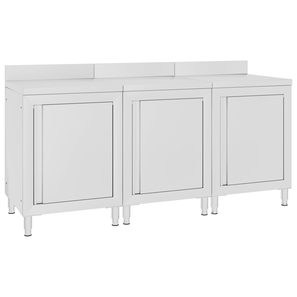 vidaXL Arbeitsschrank 180x60x96 cm Edelstahl