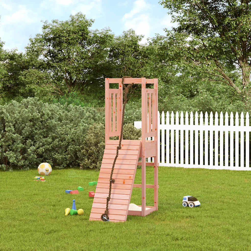 vidaXL Spielturm mit Kletterwand Massivholz Douglasie