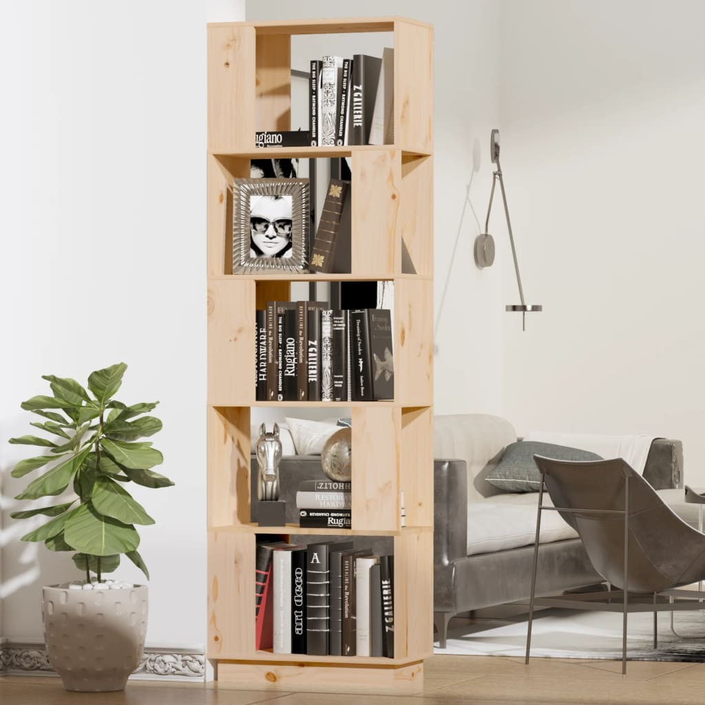 vidaXL Bücherregal/Raumteiler 51x25x163,5 cm Massivholz Kiefer