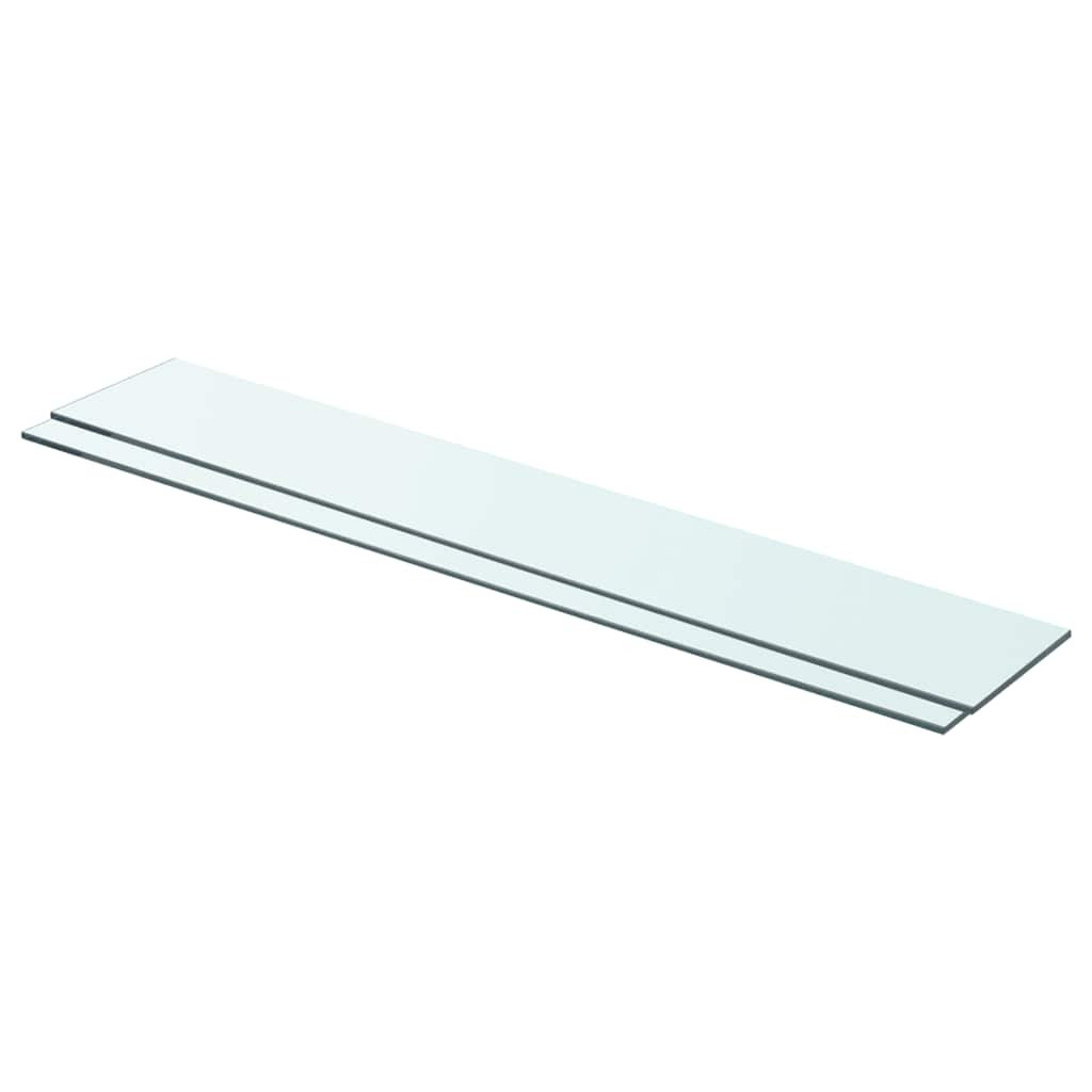 vidaXL Regalböden 2 Stk. Glas Transparent 80x12 cm