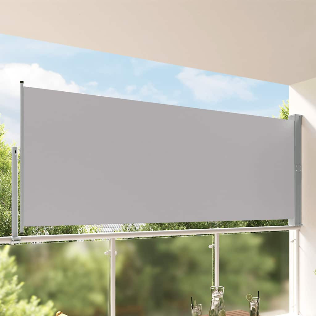 vidaXL Ausziehbare Seitenmarkise 140x300 cm Grau