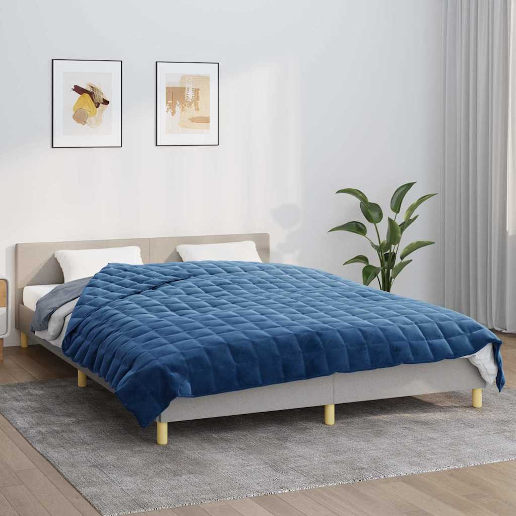 vidaXL Gewichtsdecke Blau 200x230 cm 9 kg Stoff