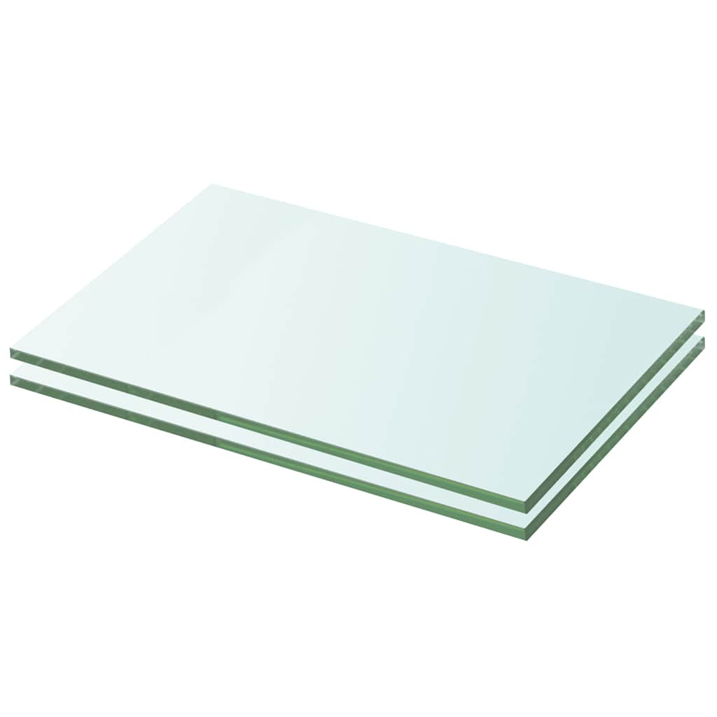 vidaXL Regalböden 2 Stk. Glas Transparent 20x25 cm