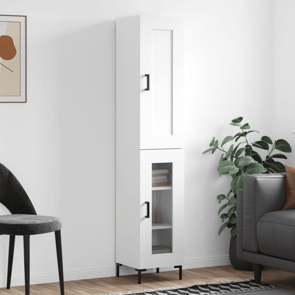 vidaXL Highboard Weiß 34,5x34x180 cm Holzwerkstoff