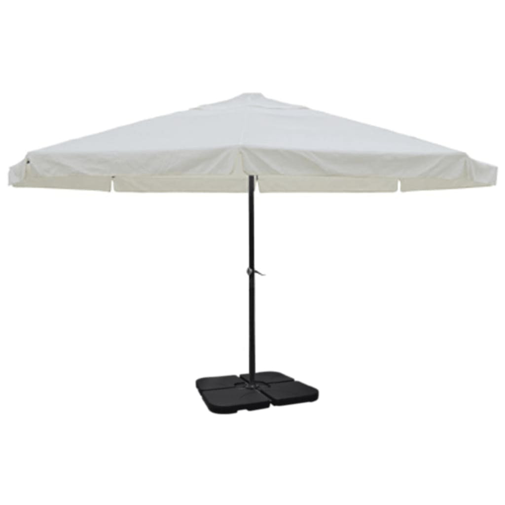 vidaXL Sonnenschirm Aluminium Tragbarer Sonnenschirmständer Weiß