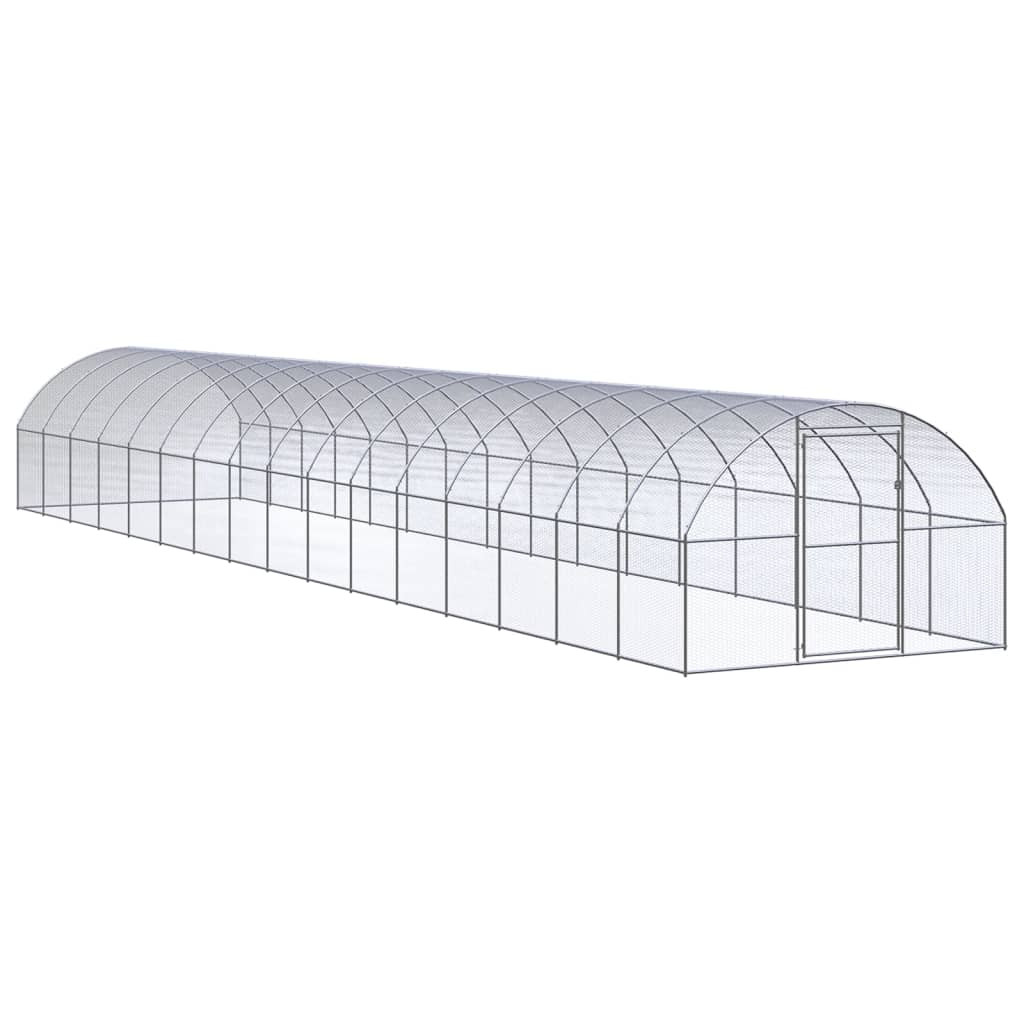 vidaXL Outdoor-Hühnerstall 3x16x2 m Verzinkter Stahl