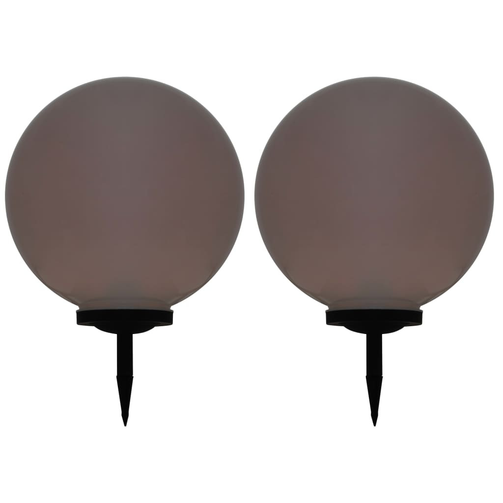 vidaXL Außen-Solarlampen 2 Stk. LED Kugel 50 cm RGB