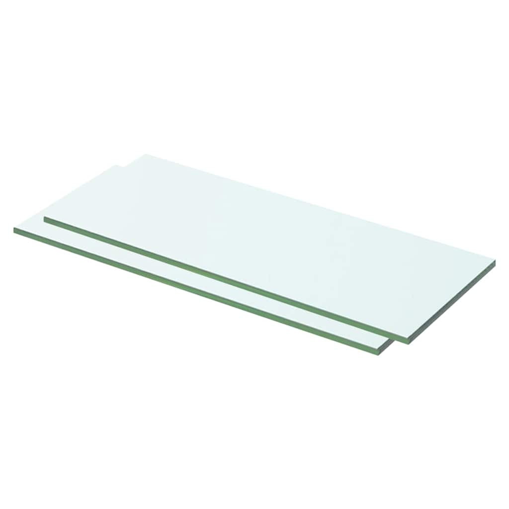 vidaXL Regalböden 2 Stk. Glas Transparent 50x15 cm