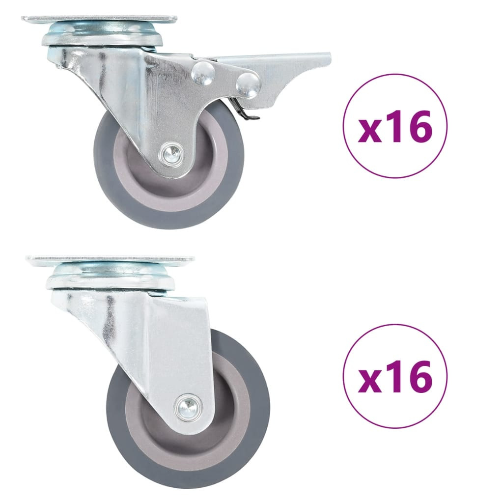 vidaXL 32 Stk. Lenkrollen 50 mm