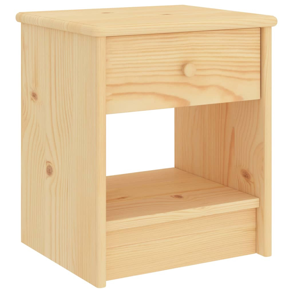 vidaXL Nachttisch Natur 35x30x40 cm Massivholz Kiefer