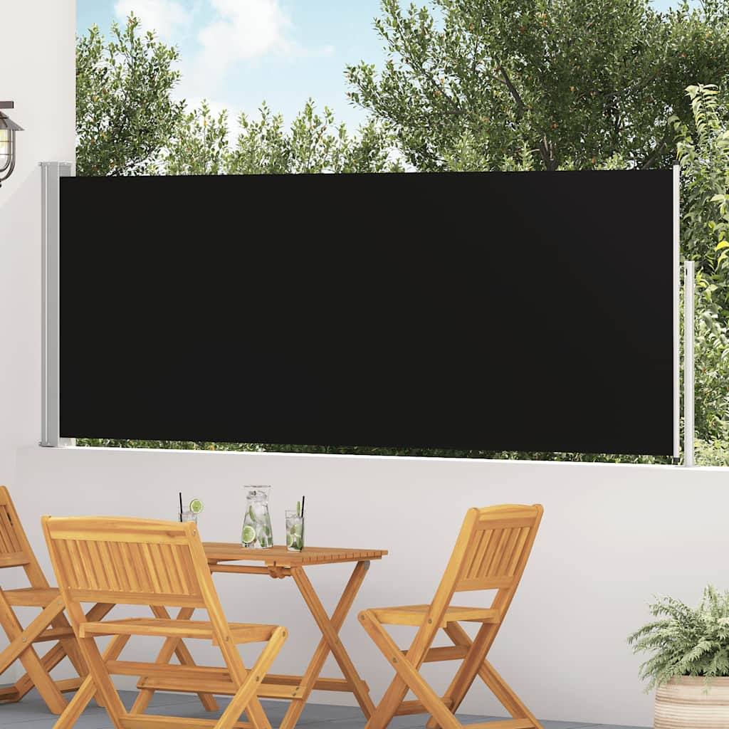 vidaXL Ausziehbare Seitenmarkise 120×500 cm Schwarz